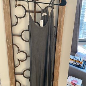 Gray spaghetti strap dress